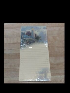 Thomas Kinkade painter of light Sea of Tranquility Magnetic Note Pad Lighthouse